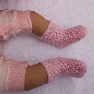 Gorgeous Pink Baby Booties