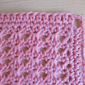 Tunisian Lacy Shells Washcloth