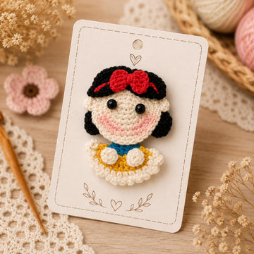 Crochet Doll Hair Clip Pattern PDF + Video Tutorial