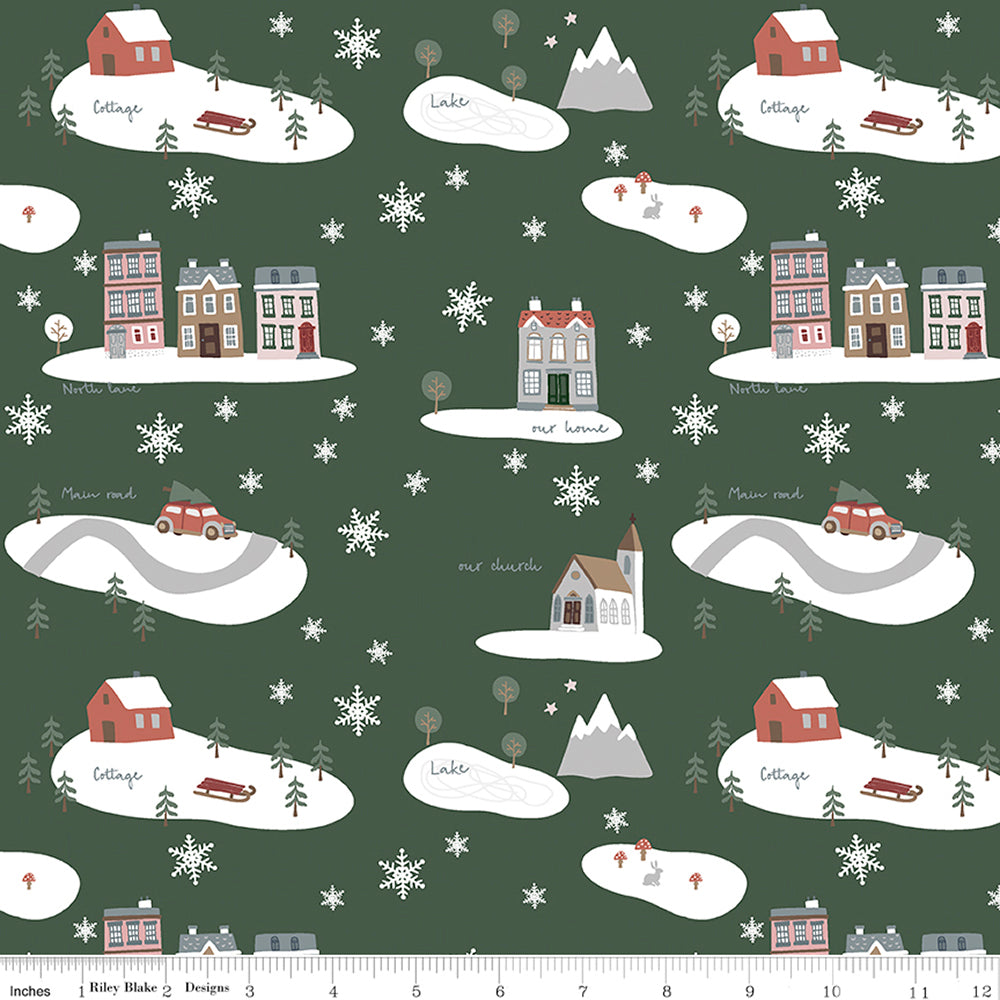 Riley Blake Warm Wishes - Green - RBC10780FOREST
