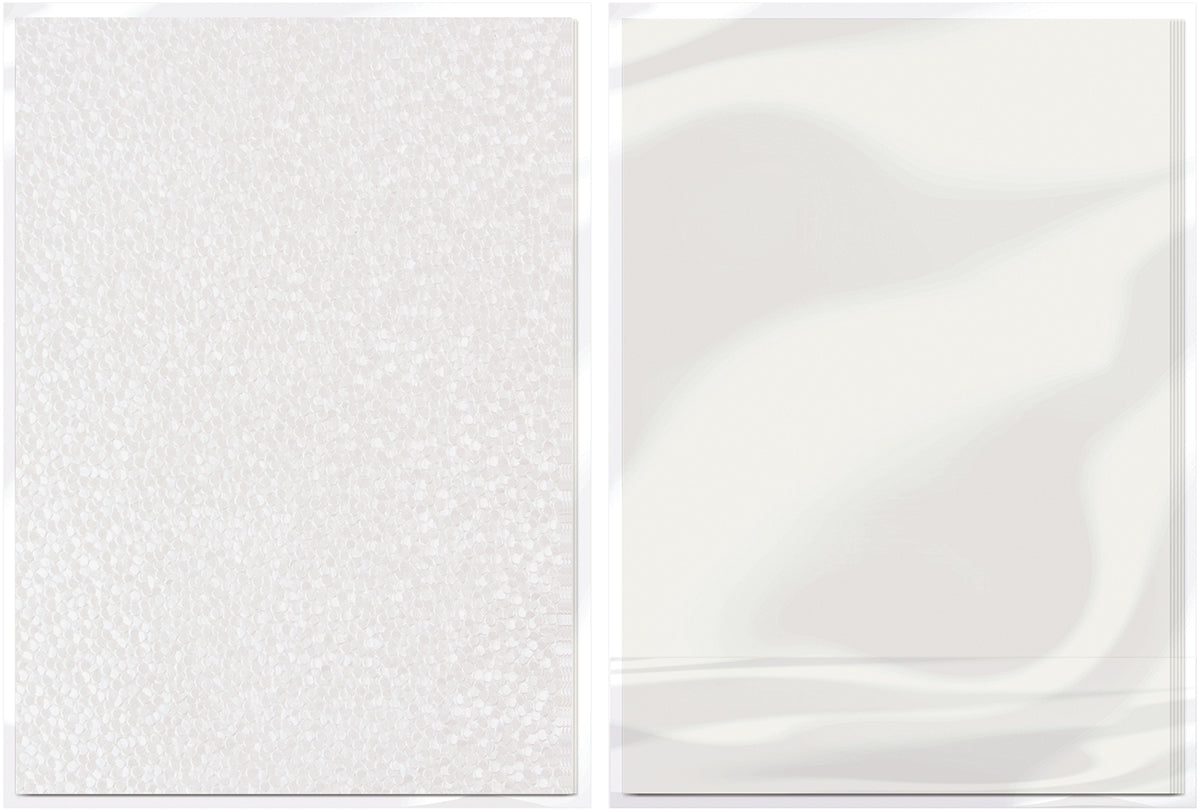 Tonic Studios Craft Perfect Handcrafted Embossed Cotton Papers A4 5/Pkg - Snowdrop Meadow