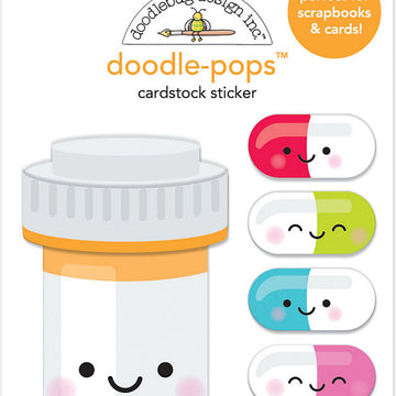 Doodlebug Doodle-Pops 3D Stickers - Pill Better