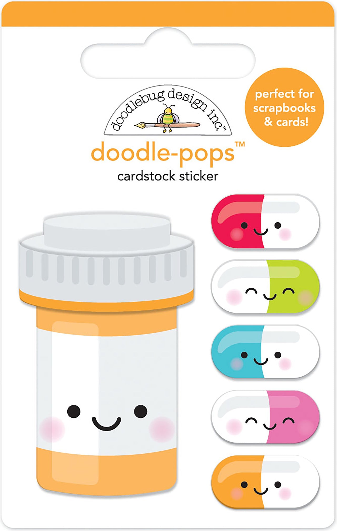 Doodlebug Doodle-Pops 3D Stickers - Pill Better