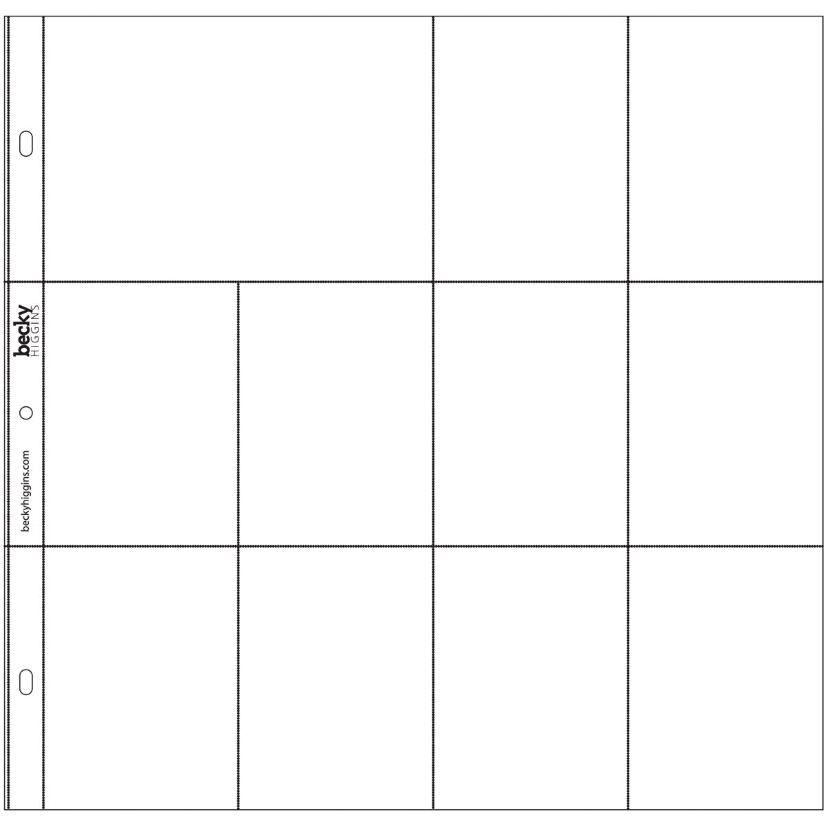 American Crafts Project Life Photo Pocket Pages 12/Pkg - Design F