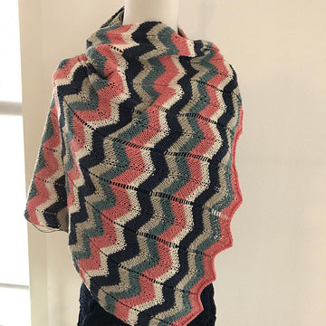 Colorful waves poncho