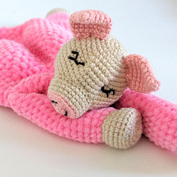 Sleepy Pig Comforter, Pig Lovey