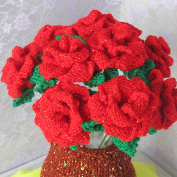 Flower and Vase 13 Roses