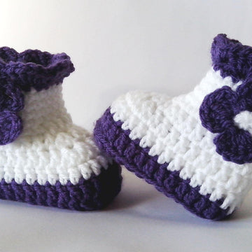 Flowers Baby Booties