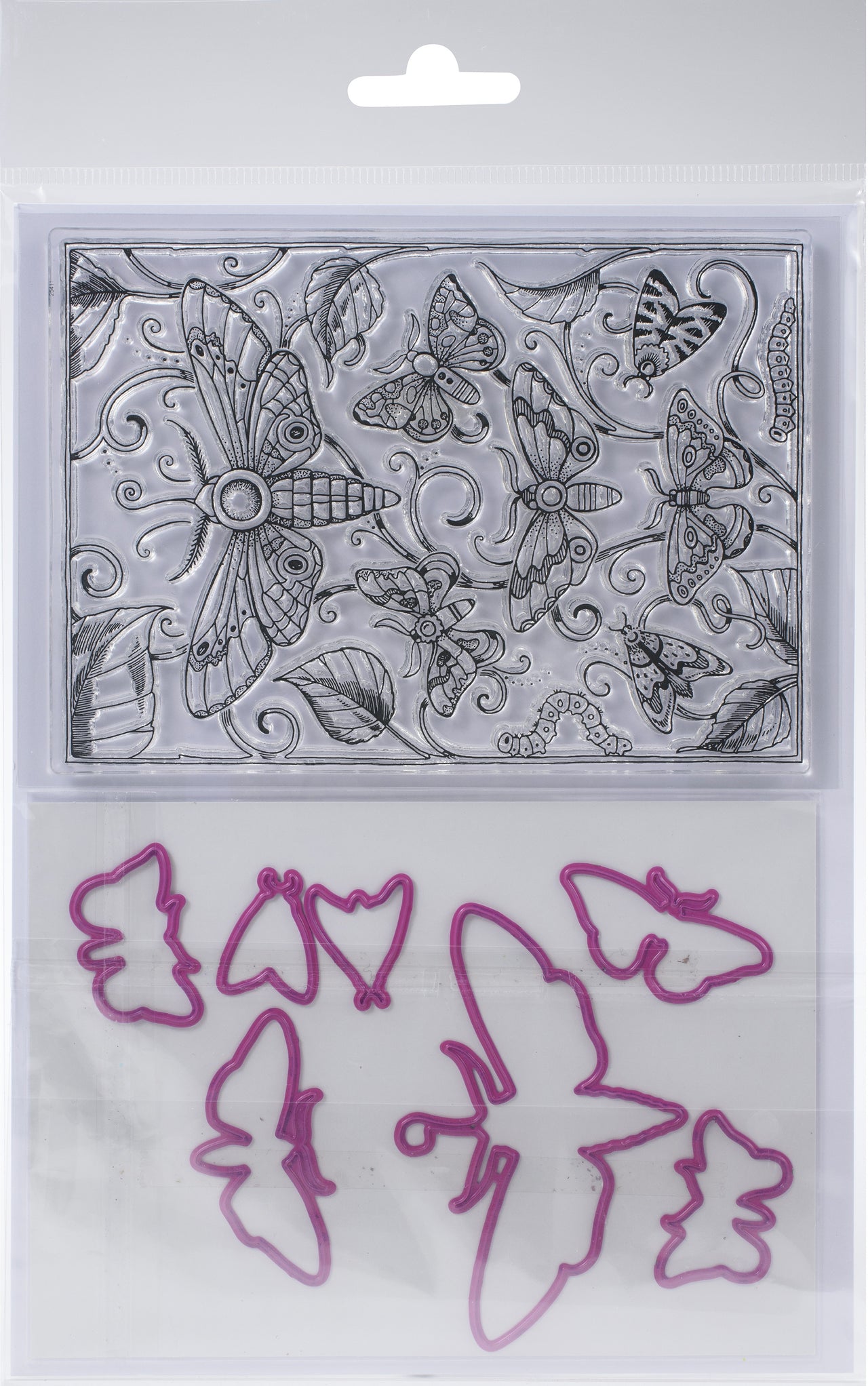 Creative Expressions Pink Ink Designs Stamp And Die Set - A Cut Above- Moth & Legends