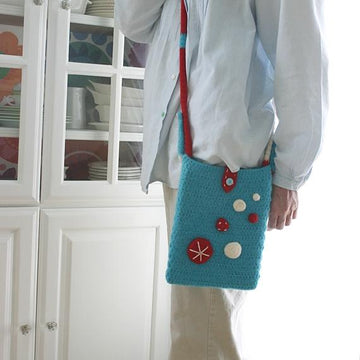 Felted Button iPad Bag