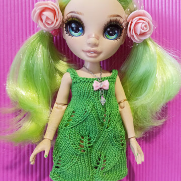 Dress "Spring leaves" for fashion Rainbow dolls