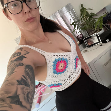Summer sunburst crop bralette