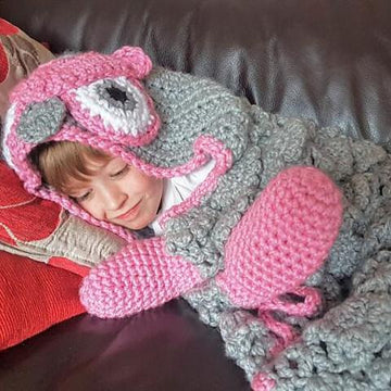 2in1 Woodland Owl Hooded Blanket Crochet Pattern