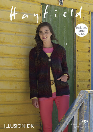 Jacket in Hayfield Illusion DK - 7857- Downloadable PDF