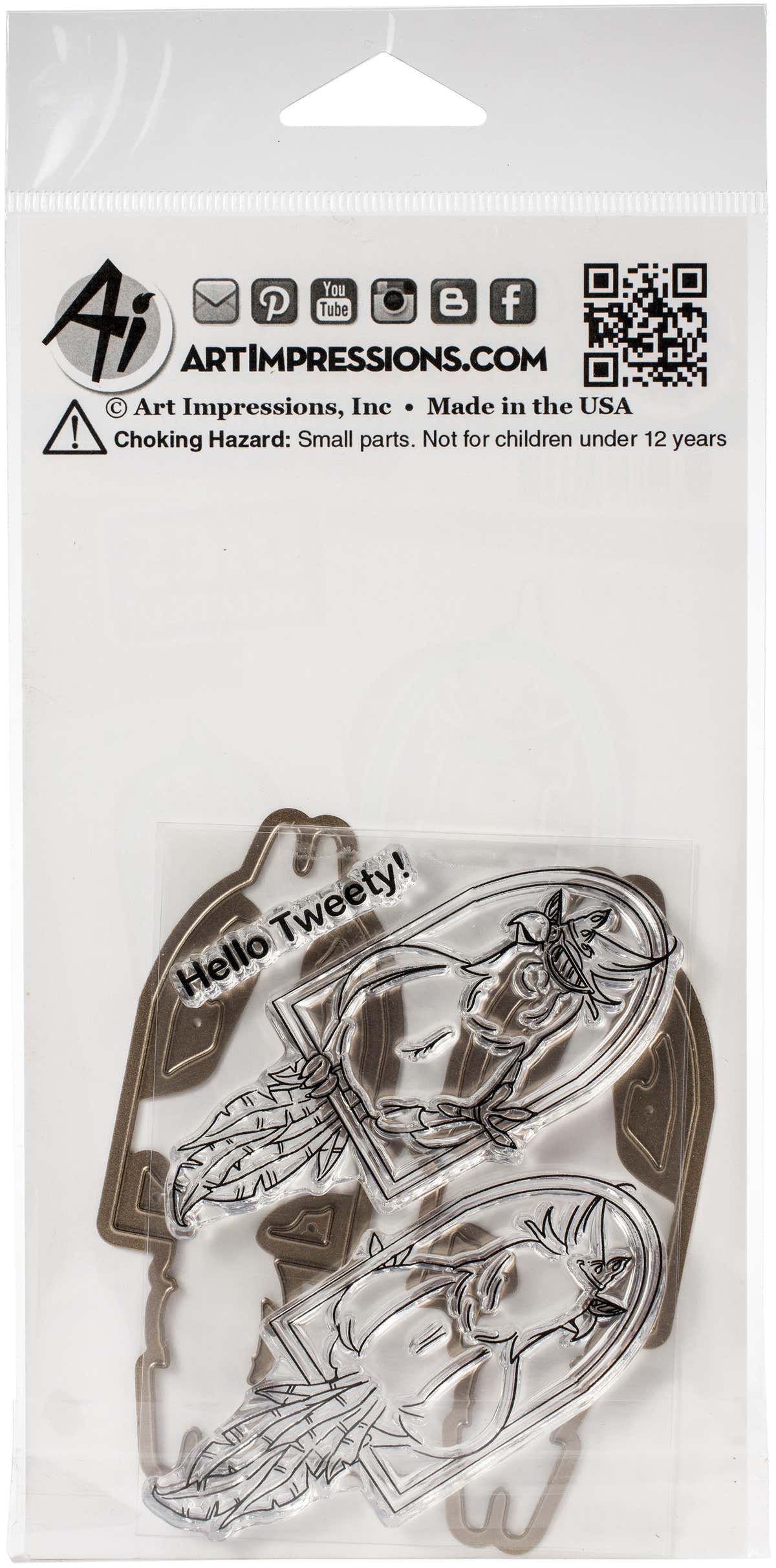 Art Impressions Twisters Stamp & Die Set - Bird Twist