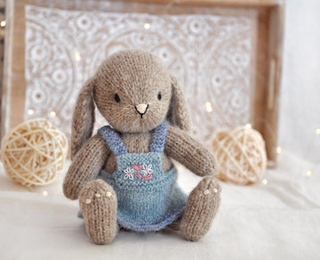 Bunny with pinafore dress