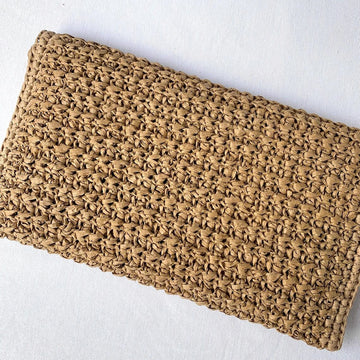 Raffia clutch bag 1