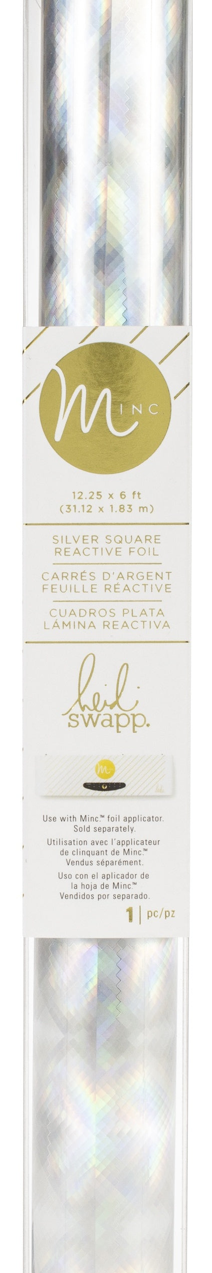American Crafts Heidi Swapp Minc Reactive Foil 12.25" - Silver Square 6' Roll