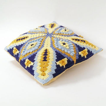 Pillow with Blue Diamonds