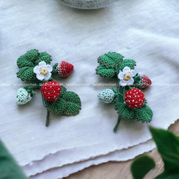 Strawberry twig brooch