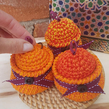 Pumpkin Lidded Pots