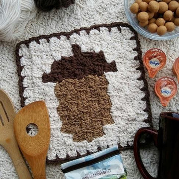 C2C Acorn Washcloth