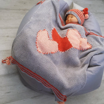 3 heart baby blanket