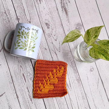 Skeletal Leaf Mosaic Coaster