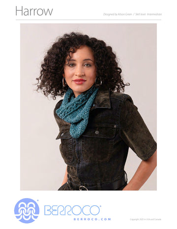 Harrow Scarf in Berroco Emberstone - Downloadable PDF