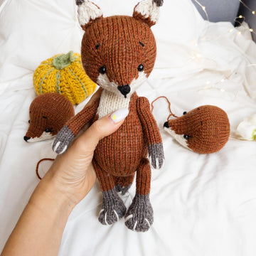 Knitting Toy Pattern - Mister Baby Fox