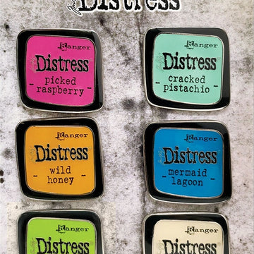 Ranger Tim Holtz Distress Enamel Collector Pin Set 6/Pkg - Set 1