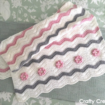Floral Ripple Baby Blanket