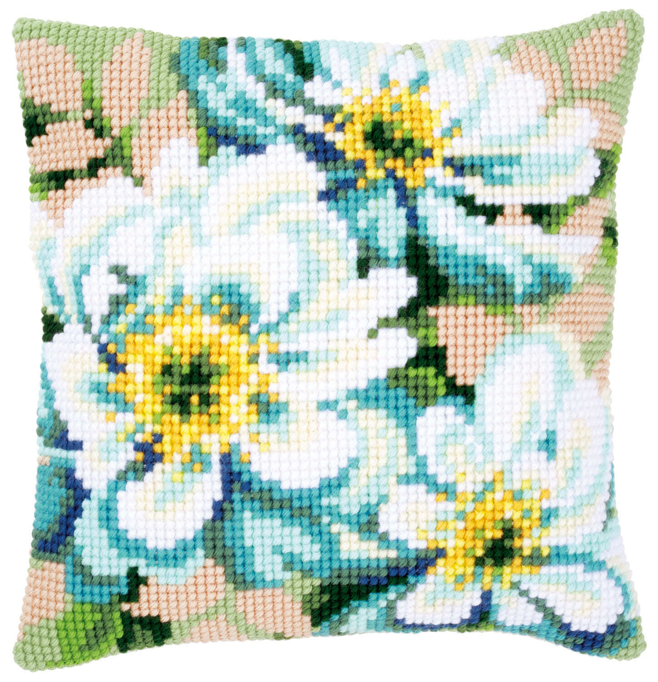 Vervaco Cross Stitch Cushion Kit Japanese Anemones Ii Cross Stitch Kit