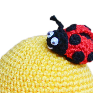 Crochet egg. Easter ornament. Flower Easter egg. Crochet ladybug. Collectible egg. Easter project