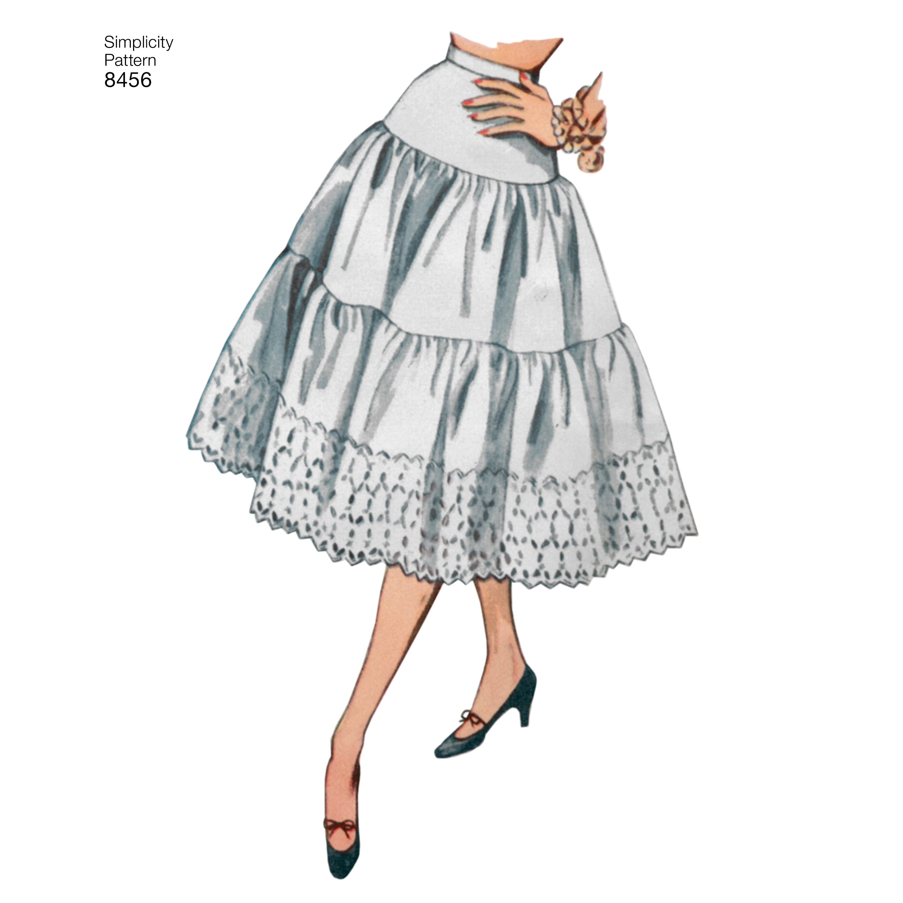 Simplicity 8456 Women's Vintage Petticoat and Slip - Sewing Pattern