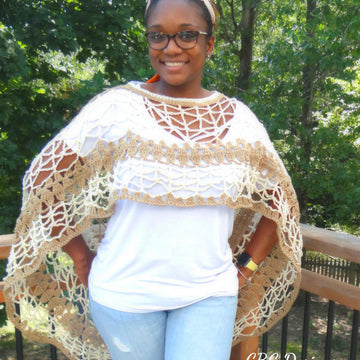Flower Mandala Circle Poncho