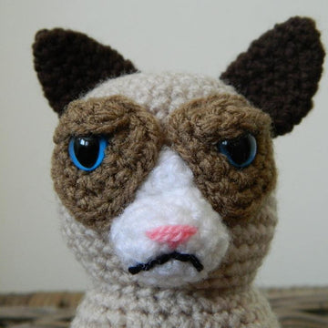 Grumpy Cat Tardar Sauce meme amigurumi plush