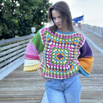 Amelie Granny Square sweater
