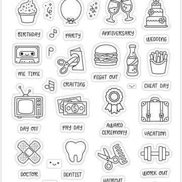 Doodlebug Clear Doodle Stamps - Occasions - Everyday