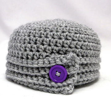 Buttoned Up Baby Beanie and Booties Gift Set