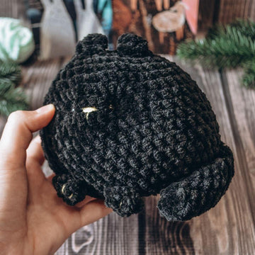 Plush black cat