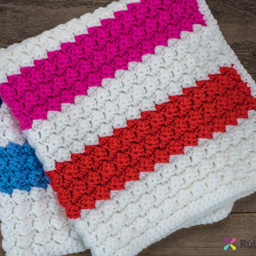 Sassy Rose Sedge Stitch Crochet Blanket