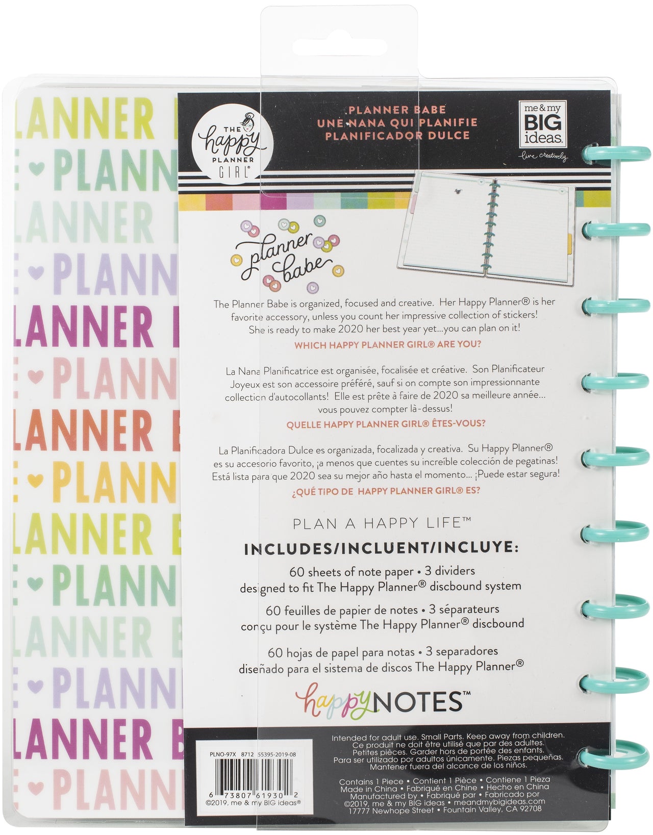 Happy Planner Medium Notebook W/60 Sheets - Planner Babe