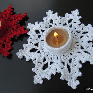 Candle Holder "Melting Snowflake"