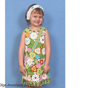 Irish crochet lace dress for girls