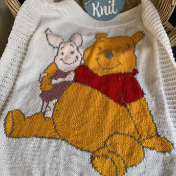 Pooh and Piglet baby blanket