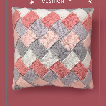 Woven Wonder Cushion - Free Knitting Pattern For Home in Paintbox Yarns Baby DK