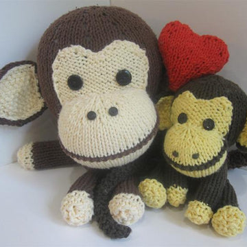 Two Knitkinz Monkeys