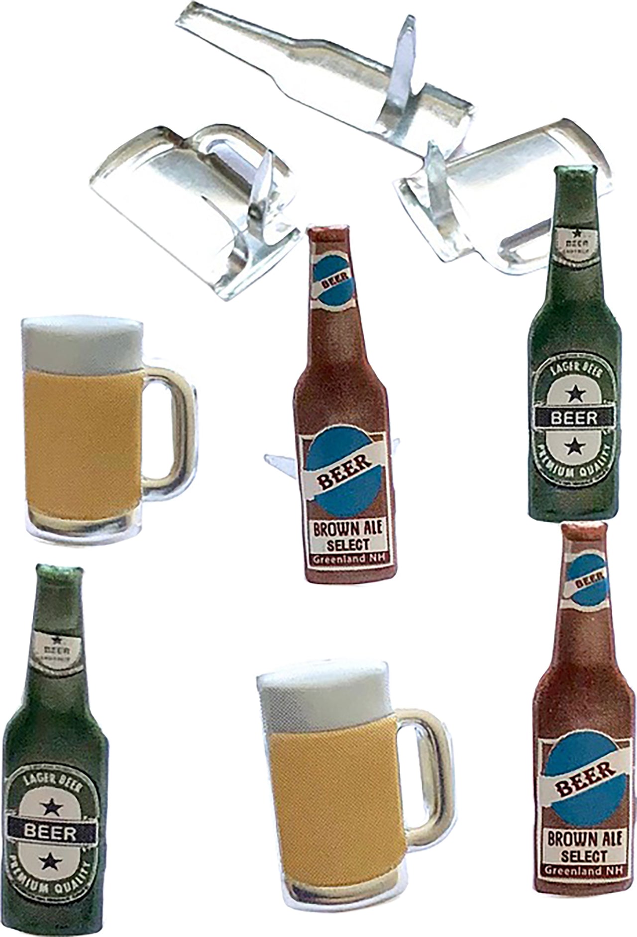 Eyelet Outlet Shape Brads 12/Pkg - Beer