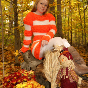 Pumpkin Spiced Autumn - Cable Pullover